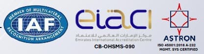 IAF, EIAC and ASTRON accreditation logos